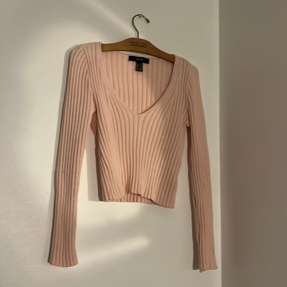 Pink Knit Cropped sweater